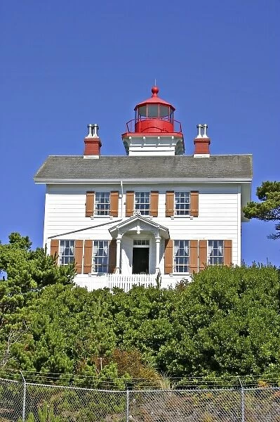 Historic Yaquina Bay Lighthouse at Newport Oregon
