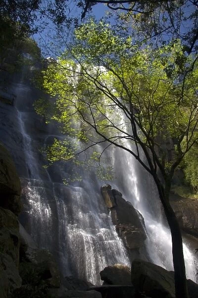 Hogsback, Eastern Cape, Amatole Mountains, South Africa. The Madonna and Child waterfall
