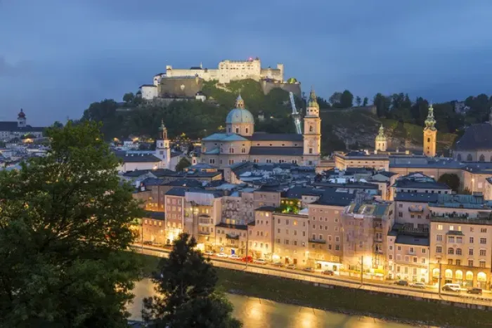 Framed Print : The Hohensalzburg Fortress; cathedral, (Dom) at dusk; Salzburg; Austria Framed Print : The Hohensalzburg Fortress; cathedral, (Dom) at dusk; Salzburg; Austria