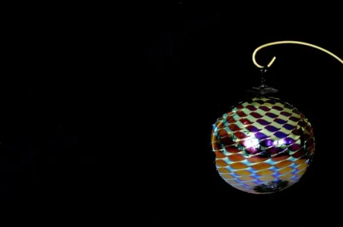 Framed Print : Holiday still life. Hand blown glass Christmas ornament. Property released Framed Print : Holiday still life. Hand blown glass Christmas ornament. Property released