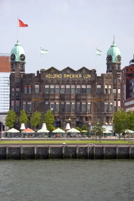 Framed Print : Holland-Amerika Lun building, the original headquarters of the cruise line on