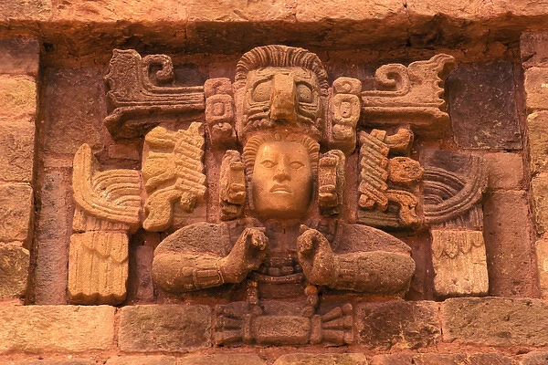 Honduras, Copan, Museo de Esculptura. Detail of Structure 8N-66 South
