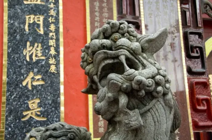 Framed Print : Hong Kong, Hong Kong Island. Goddess of Mercy temple at Repulse Bay. Dragon statue Framed Print : Hong Kong, Hong Kong Island. Goddess of Mercy temple at Repulse Bay. Dragon statue
