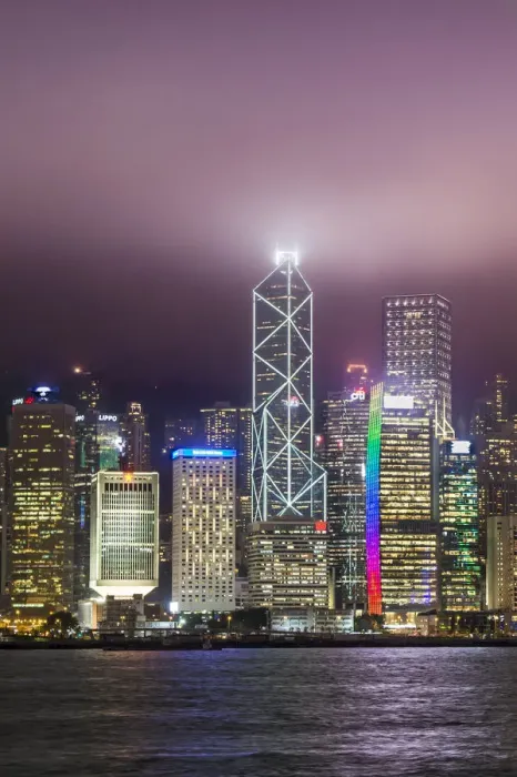 Framed Print : Hong Kong Island skyline and Victoria Harbour, Hong Kong, China