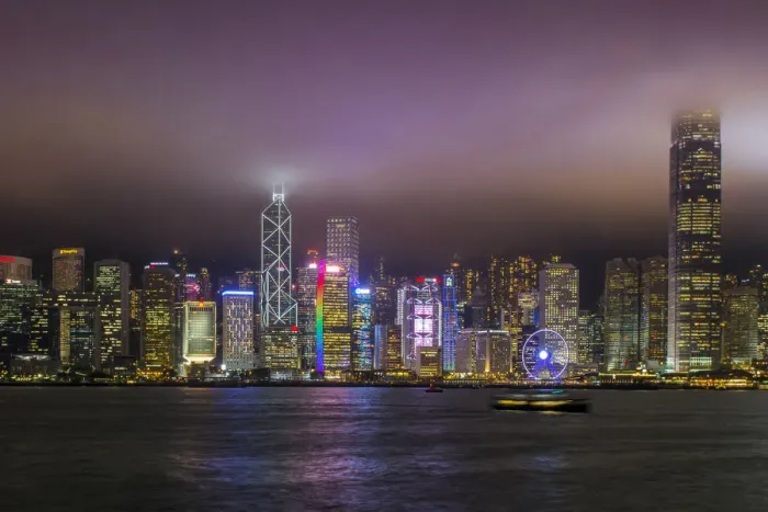 Framed Print : Hong Kong Island skyline and Victoria Harbour, Hong Kong, China Framed Print : Hong Kong Island skyline and Victoria Harbour, Hong Kong, China