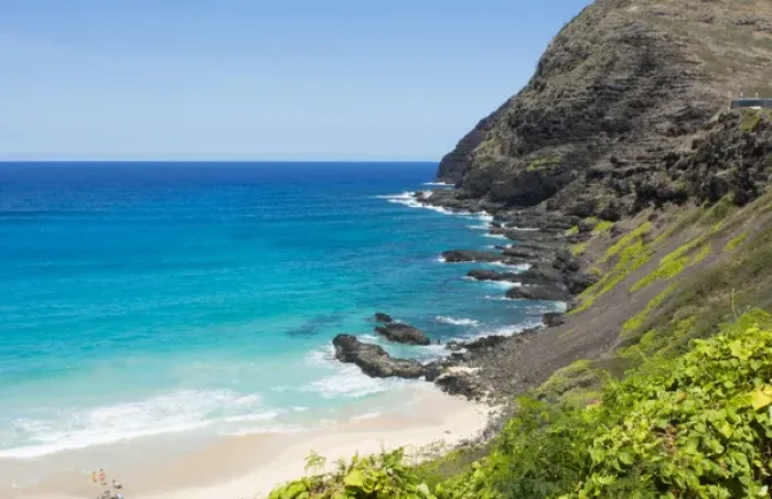 Framed Print : Honolulu Hawaii Oahu cove at Makapuu Lookout off Kalanianaole Highway on Southeast Framed Print : Honolulu Hawaii Oahu cove at Makapuu Lookout off Kalanianaole Highway on Southeast