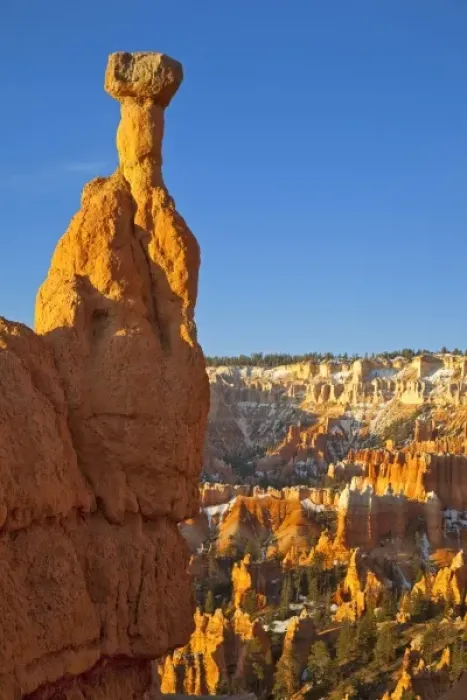 Framed Print : Hoodoos at Sunrise Point in Bryce Canyon National Park in Utah