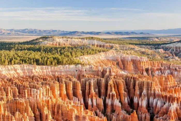 Framed Print : Hoodoos tower at Sunrise Point at Bryce Canyon National Park. Utah. US