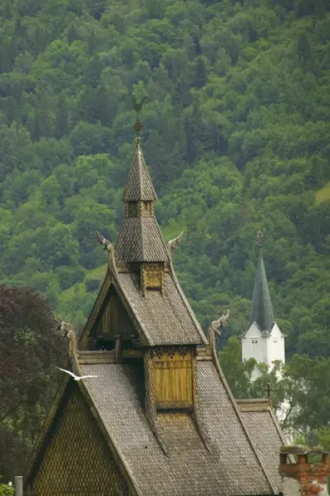 Framed Print : Hopperstad Stave Church, Sogne Fjord VIC norway