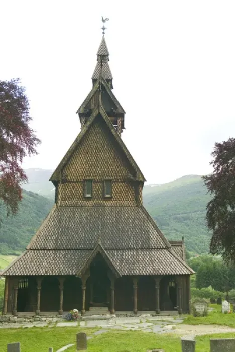 Framed Print : Hopperstad Stave Church, Sogne Fjord VIC norway