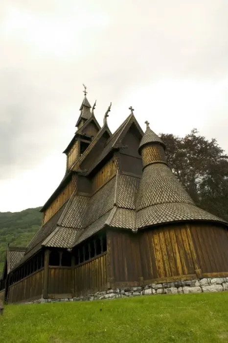 Framed Print : Hopperstad Stave Church, Sogne Fjord VIC norway