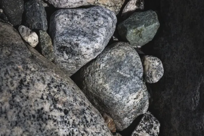 Framed Print : Hornblende granite rocks, California