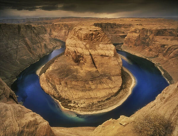 Horseshoe bend of Colorado River in marble canyon on its way to the Grand Canyon in