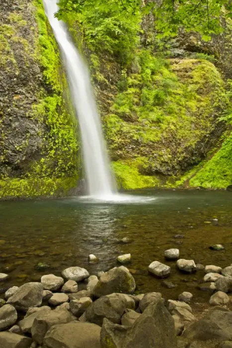 Framed Print : Horsetail Falls, Columbia Gorge, Oregon, USA, waterfall, scenic, landscape, nobody Framed Print : Horsetail Falls, Columbia Gorge, Oregon, USA, waterfall, scenic, landscape, nobody