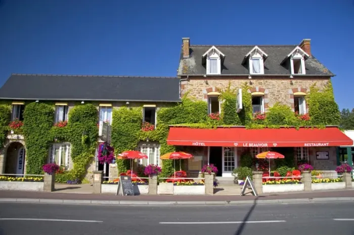 Framed Print : A hotel and restaurant at Beauvoir in the region of Basse-Normandie, France Framed Print : A hotel and restaurant at Beauvoir in the region of Basse-Normandie, France