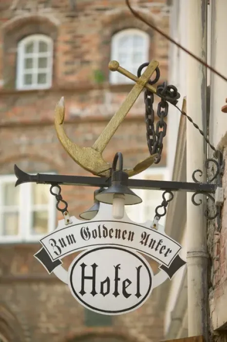 Framed Print : Hotel sign, Lubeck_germany