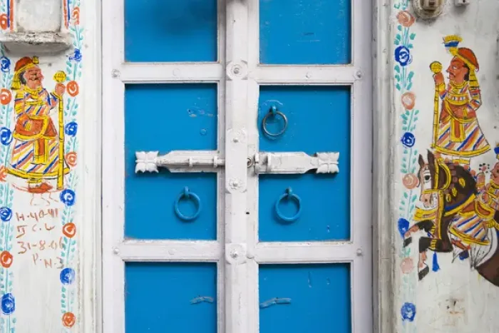Framed Print : House painted blue, Udaipur, Rajasthan, India Framed Print : House painted blue, Udaipur, Rajasthan, India