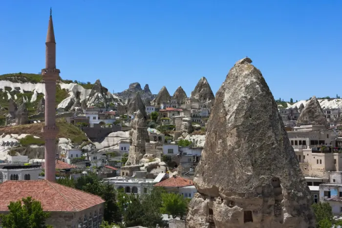 Framed Print : Houses and churches carved into rock formation, Goreme, Cappadocia, Turkey Framed Print : Houses and churches carved into rock formation, Goreme, Cappadocia, Turkey