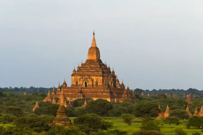 Framed Print : Htilominlo Temple, Bagan, Mandalay Region, Myanmar