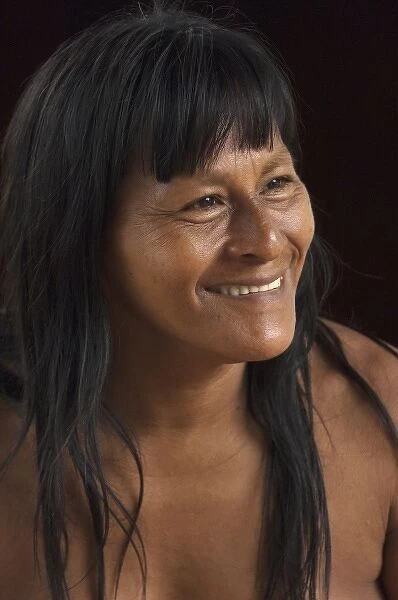 Huaorani Indian - Kope Tega in Coca (San Francisco de Orellana) Town. From Bameno Community