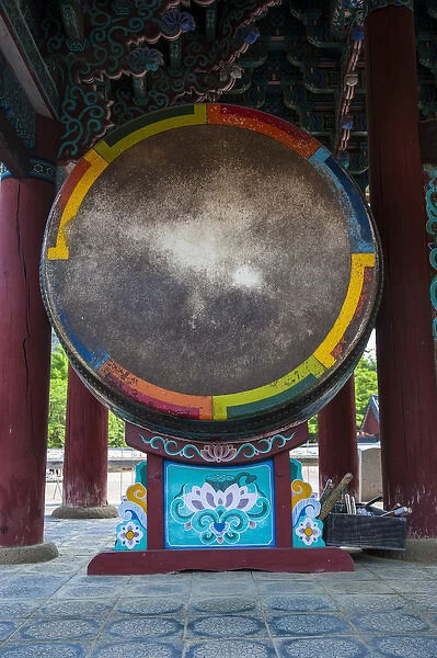 Huge drum in the Beopjusa Temple Complex, South Korea