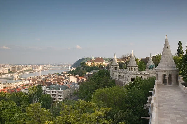 HUNGARY-Budapest: Buda  /  Castle Hill - Fishermans Bastion & Danube River