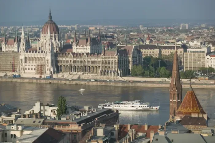 Framed Print : HUNGARY-Budapest: Buda  /  Castle Hill View of- Danube River & Parliament