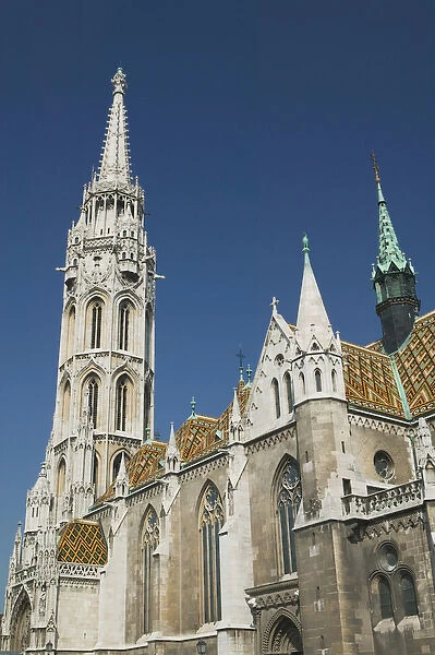 HUNGARY-Budapest: Castle Hill (Buda)- Detail of Matthias Church