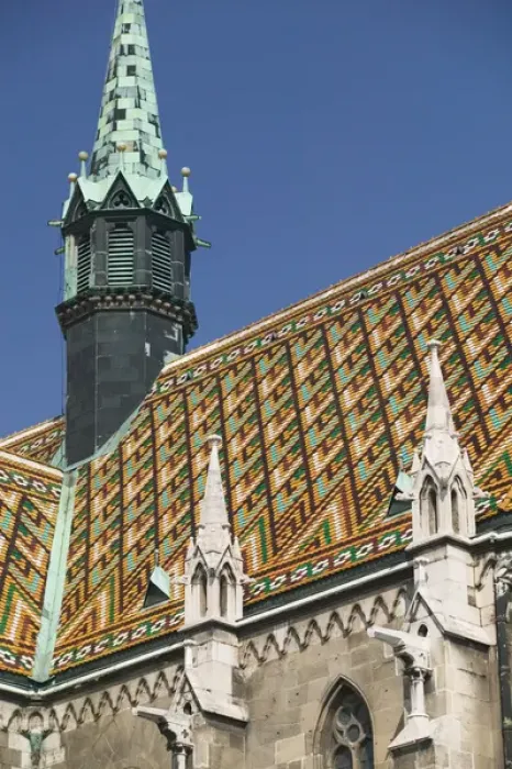 Framed Print : HUNGARY-Budapest: Castle Hill (Buda)- Detail of Matthias Church Framed Print : HUNGARY-Budapest: Castle Hill (Buda)- Detail of Matthias Church