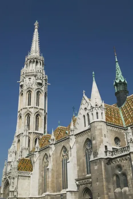 Framed Print : HUNGARY-Budapest: Castle Hill (Buda)- Detail of Matthias Church Framed Print : HUNGARY-Budapest: Castle Hill (Buda)- Detail of Matthias Church