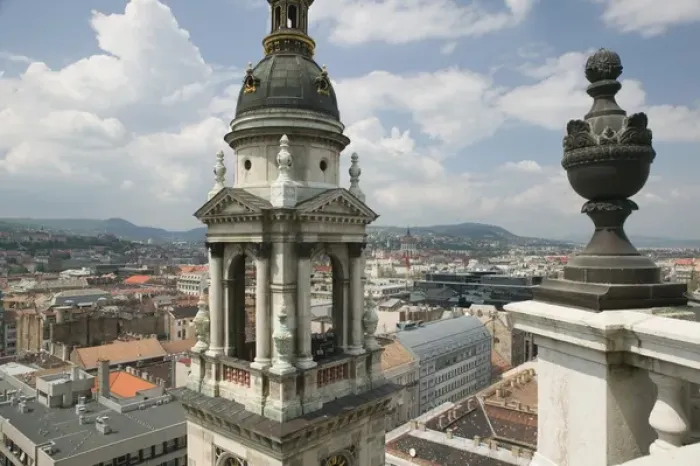 Framed Print : HUNGARY-Budapest: City View & basilica tower from St. Stephens Basilica Framed Print : HUNGARY-Budapest: City View & basilica tower from St. Stephens Basilica