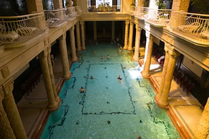 Framed Print : HUNGARY-Budapest: Gellert Baths- Interior Pool