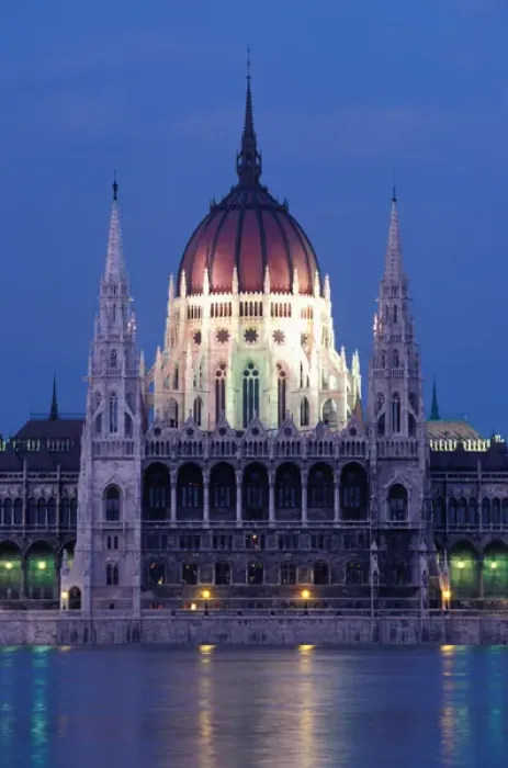 Framed Print : Hungary, Budapest, Parliament at dusk Framed Print : Hungary, Budapest, Parliament at dusk