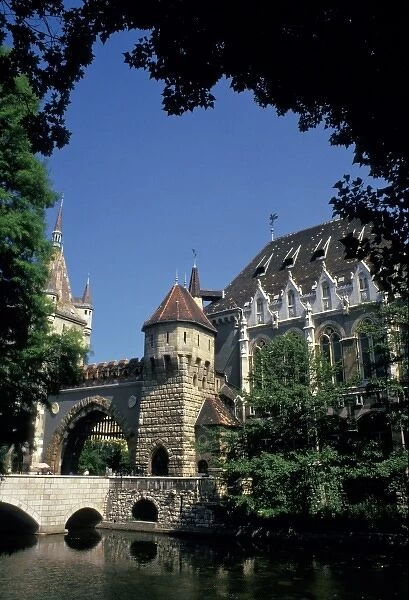 Hungary, Budapest. Vajdahunyad Castle