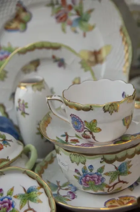 Framed Print : Hungary, capital city of Budapest. Buda, Castle Hill, Herend China Framed Print : Hungary, capital city of Budapest. Buda, Castle Hill, Herend China
