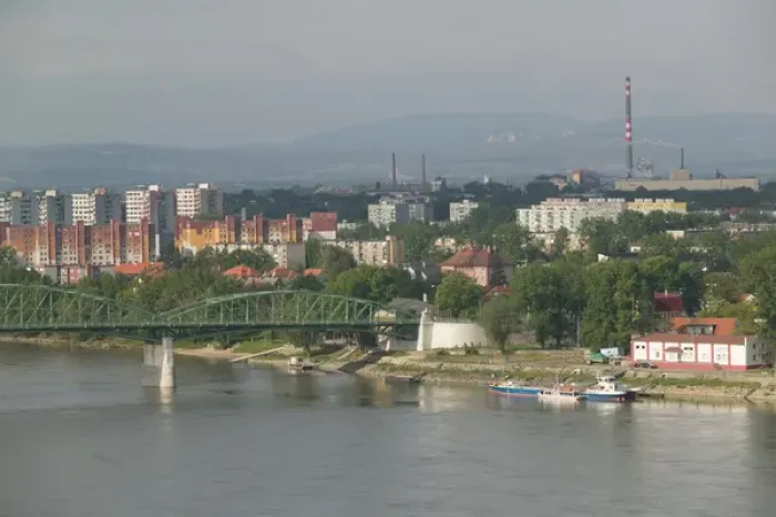 Framed Print : HUNGARY-DANUBE BEND-Estergom: View of Danube River, Maria Valeria Bridge & Sturovo Framed Print : HUNGARY-DANUBE BEND-Estergom: View of Danube River, Maria Valeria Bridge & Sturovo