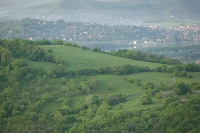 Framed Print : HUNGARY-DANUBE BEND-Visegrad: View of Danube River Hillsides Framed Print : HUNGARY-DANUBE BEND-Visegrad: View of Danube River Hillsides
