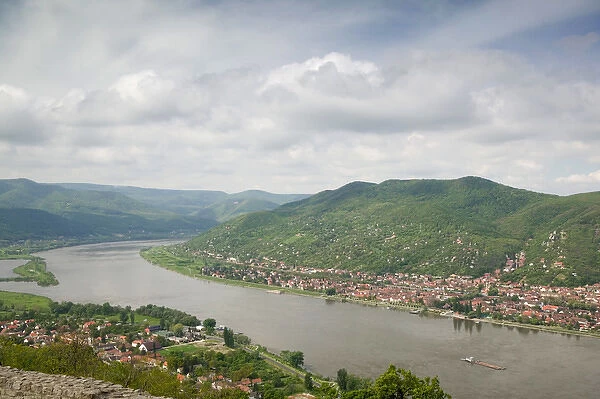 HUNGARY-DANUBE BEND-Visegrad: Visegrad Citadel (b. 1259) - View of Danube River