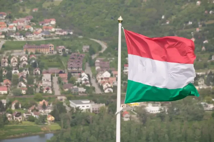 Framed Print : HUNGARY-DANUBE BEND-Visegrad: Visegrad Citadel View of Hungarian Flag & Nagymaros Framed Print : HUNGARY-DANUBE BEND-Visegrad: Visegrad Citadel View of Hungarian Flag & Nagymaros