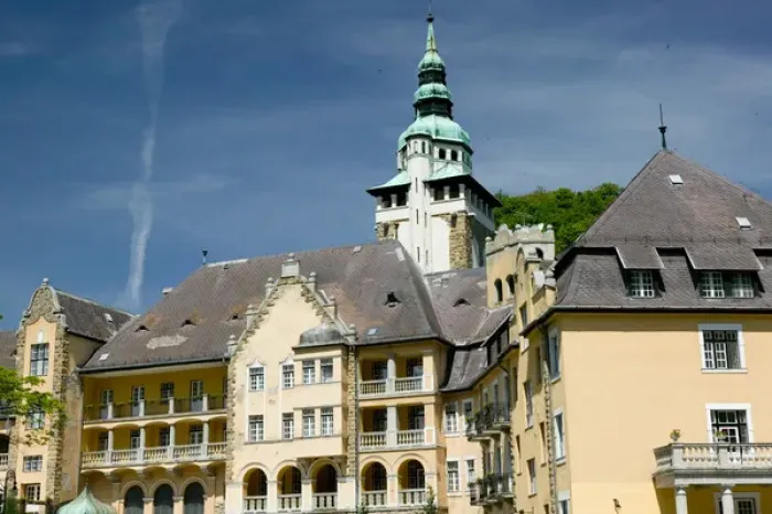 Framed Print : HUNGARY-Northern Uplands- BUKK HILLS: LILLAFURED: The Palota Hotel - (Luxury