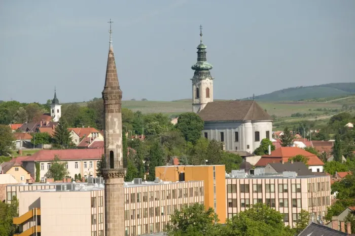Framed Print : HUNGARY-Northern Uplands- EGER: View of town Muslim Minaret Framed Print : HUNGARY-Northern Uplands- EGER: View of town Muslim Minaret