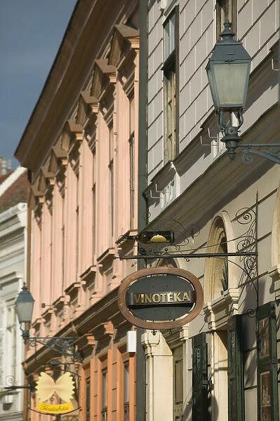 HUNGARY-Southern Transdanubia-PECS: Wine Shop - Jokai ter Square