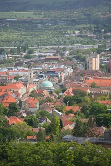 Framed Print : HUNGARY-Southern Transdanubia-PECS: City View from the North / Daytime Framed Print : HUNGARY-Southern Transdanubia-PECS: City View from the North / Daytime