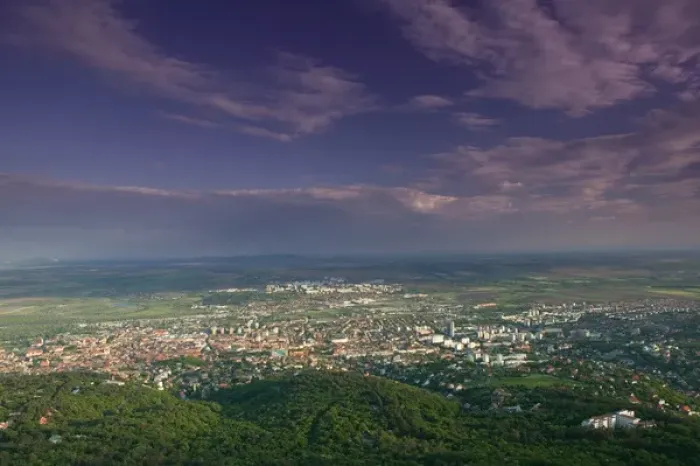 Framed Print : HUNGARY-Southern Transdanubia-PECS: Town View from TV Tower