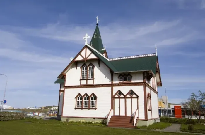 Framed Print : Husavik church, Iceland Framed Print : Husavik church, Iceland