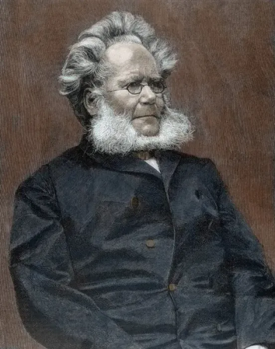 Framed Print : Ibsen, Henrik (Skien, 1828-Christiania, 1906). Norwegian writer. Colored engraving Framed Print : Ibsen, Henrik (Skien, 1828-Christiania, 1906). Norwegian writer. Colored engraving