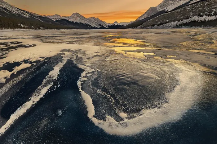 Framed Print : Ice Abstract, Spray Lake, Canadian Rockies Framed Print : Ice Abstract, Spray Lake, Canadian Rockies