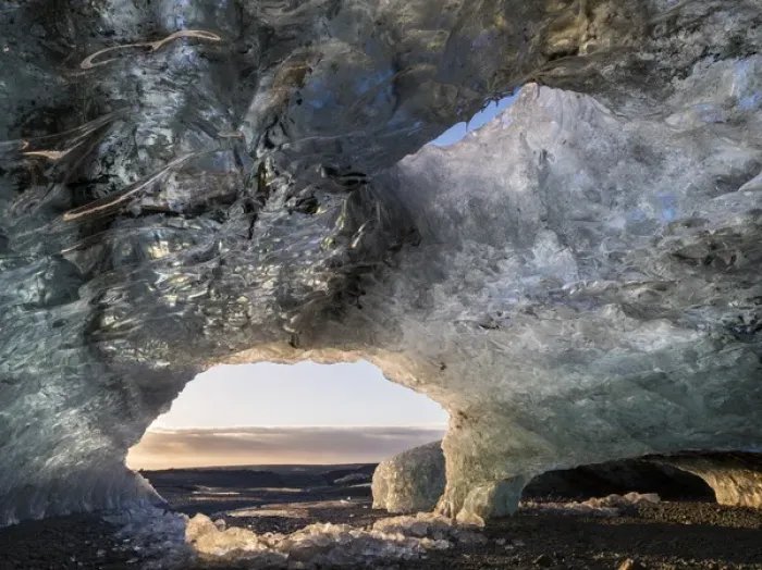Framed Print : Ice cave in the glacier Breidamerkurjoekull in Vatnajoekull National Park. Entrance to the Ice Cave Framed Print : Ice cave in the glacier Breidamerkurjoekull in Vatnajoekull National Park. Entrance to the Ice Cave