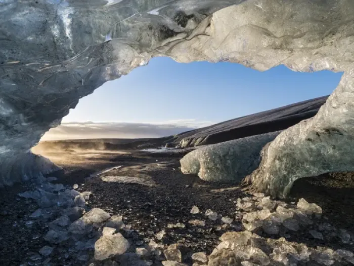 Framed Print : Ice cave in the glacier Breidamerkurjoekull in Vatnajoekull National Park. Entrance to the Ice Cave Framed Print : Ice cave in the glacier Breidamerkurjoekull in Vatnajoekull National Park. Entrance to the Ice Cave