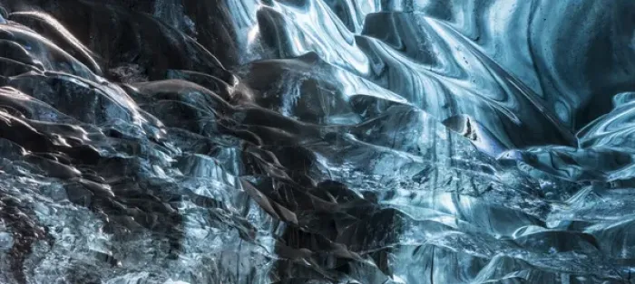 Framed Print : Ice cave in the glacier Breidamerkurjoekull in Vatnajoekull National Park. europe
